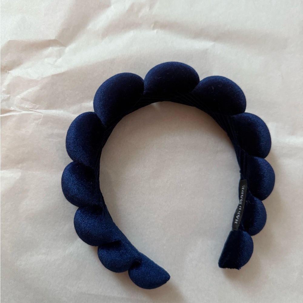 Navy Velvet Bubble Headband
